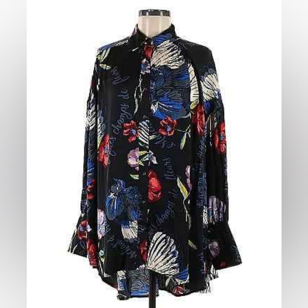 ❤️Free People Silky Nights oversized floral boho tunic top